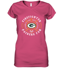 Green Bay Packers NFL Pro Line Green Firefighter Women's V-Neck T-Shirt Women's V-Neck T-Shirt - FordPhuMy