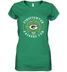 Green Bay Packers NFL Pro Line Green Firefighter Women's V-Neck T-Shirt Women's V-Neck T-Shirt - FordPhuMy