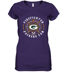 Green Bay Packers NFL Pro Line Green Firefighter Women's V-Neck T-Shirt Women's V-Neck T-Shirt - FordPhuMy