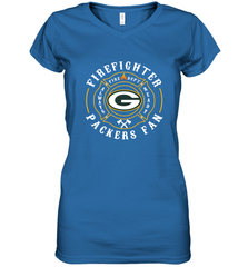 Green Bay Packers NFL Pro Line Green Firefighter Women's V-Neck T-Shirt Women's V-Neck T-Shirt - FordPhuMy