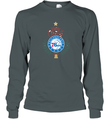 NBA Philadelphia 76ers Logo merry Christmas gilf Long Sleeve T-Shirt Long Sleeve T-Shirt - FordPhuMy
