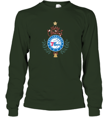NBA Philadelphia 76ers Logo merry Christmas gilf Long Sleeve T-Shirt Long Sleeve T-Shirt - FordPhuMy
