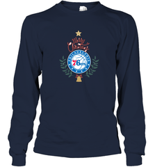 NBA Philadelphia 76ers Logo merry Christmas gilf Long Sleeve T-Shirt Long Sleeve T-Shirt - FordPhuMy