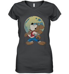 Disney Mickey Mouse Werewolf Halloween Costume Women's V-Neck T-Shirt