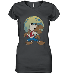 Disney Mickey Mouse Werewolf Halloween Costume Women's V-Neck T-Shirt Women's V-Neck T-Shirt - FordPhuMy