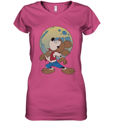 Disney Mickey Mouse Werewolf Halloween Costume Women's V-Neck T-Shirt Women's V-Neck T-Shirt - FordPhuMy