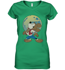 Disney Mickey Mouse Werewolf Halloween Costume Women's V-Neck T-Shirt Women's V-Neck T-Shirt - FordPhuMy