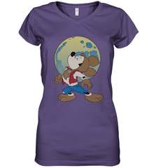Disney Mickey Mouse Werewolf Halloween Costume Women's V-Neck T-Shirt Women's V-Neck T-Shirt - FordPhuMy