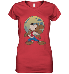 Disney Mickey Mouse Werewolf Halloween Costume Women's V-Neck T-Shirt Women's V-Neck T-Shirt - FordPhuMy