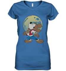 Disney Mickey Mouse Werewolf Halloween Costume Women's V-Neck T-Shirt Women's V-Neck T-Shirt - FordPhuMy