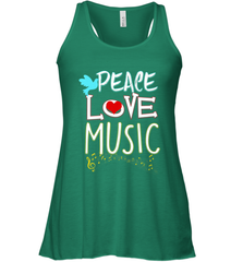 Peace Love Music Hippie Hipster Festival Women's Racerback Tank Women's Racerback Tank - FordPhuMy