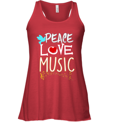 Peace Love Music Hippie Hipster Festival Women's Racerback Tank