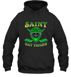 Saint Hat Tricks Ice Hockey Funny St Patricks Day Gift Hooded Sweatshirt