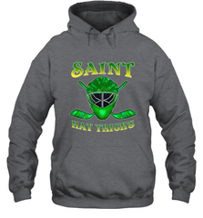 Saint Hat Tricks Ice Hockey Funny St Patricks Day Gift Hooded Sweatshirt Hooded Sweatshirt - FordPhuMy