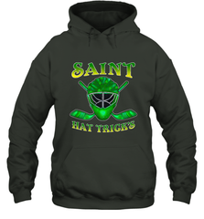 Saint Hat Tricks Ice Hockey Funny St Patricks Day Gift Hooded Sweatshirt Hooded Sweatshirt - FordPhuMy
