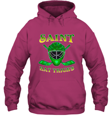 Saint Hat Tricks Ice Hockey Funny St Patricks Day Gift Hooded Sweatshirt Hooded Sweatshirt - FordPhuMy