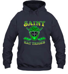 Saint Hat Tricks Ice Hockey Funny St Patricks Day Gift Hooded Sweatshirt Hooded Sweatshirt - FordPhuMy