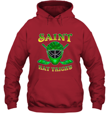Saint Hat Tricks Ice Hockey Funny St Patricks Day Gift Hooded Sweatshirt Hooded Sweatshirt - FordPhuMy