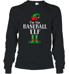 I'm The Baseball Elf Matching Family Pajama Christmas Long Sleeve T-Shirt